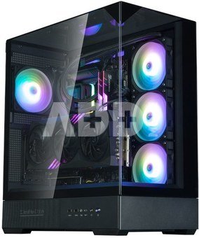 Zalman P40 PRISM PLUS, ATX Mid Tower PC Case, 4 x 120mm ARGB Fans, Black