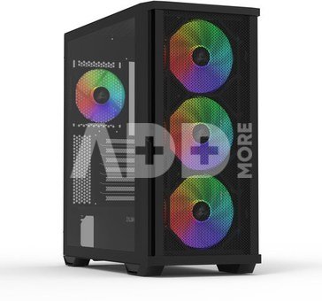 Zalman Z10 Plus ATX Black RGB Fan x4