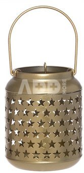 Žibintas metalinis, aukso spalvos 12x12x15 cm Star 4Living 627980