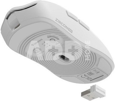 Zircon 500 | Wireless/Wired | Gaming Mouse | 2.4 GHz, Bluetooth, USB | White