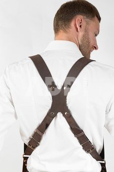 ZUKA STRAPS dual, tamsiai rudas "CRAZY HORSE", S dydis