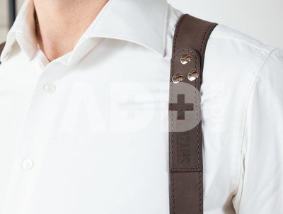 ZUKA STRAPS dual, tamsiai rudas "CRAZY HORSE", S dydis