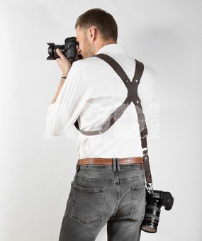 ZUKA STRAPS dual, tamsiai rudas "CRAZY HORSE", S dydis