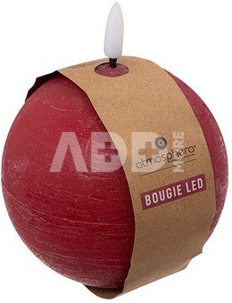 Žvakė parafininė LED D10xH11 cm raudona Atmosphera 200667B