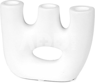Žvakidė keramikinė baltos sp. 11.2x15 cm HR-V012