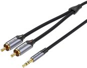 2xRCA cable (Cinch) jack to 3.5mm Vention BCNBI 3m (grey)