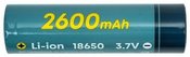 Akumuliatorius 18650, 3.7V, 1C, 2600mAh