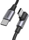 Angle cable USB-C to USB-C UGREEN US334 5A, PD 100W, 1m (black)