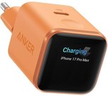 Anker Nano Charger 45W, Smart Display, Orange | 24 pin USB-C