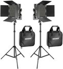 NEEWER 2X660 BI-COLOR LED LIGHT WITH BARNDOOR + 2X 200CM LIGHT STAND 10106570
