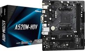 ASRock A520M-HDV Processor family AMD, Processor socket AM4, DDR4 DIMM, Memory slots 2, Supported hard disk drive interfaces  SATA, M.2, Number of SATA connectors 4, Chipset AMD A520, Micro ATX