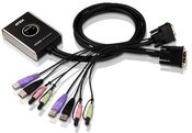 Aten 2-Port USB DVI/Audio Cable KVM Switch with Remote Port Selector