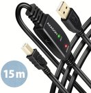 AXAGON ADR-215B USB 2.0 A-M -> B-M active connecting/repeater cable 15m