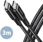 AXAGON Data and charging cable, 3 m | BUCM-CM30AB | USB Type C to USB Type C