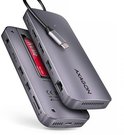 AXAGON HMC-12GM2 USB hub 12in1 10Gbps HDMI DP LAN M.2