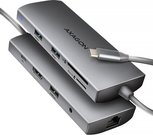 AXAGON HMC-8HLSA USB hub 8in1 5Gbps HDMI audio LAN PD