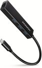 AXAGON Network card HMC-GL3A 3x USB-A + GLAN, USB 3.2 Gen 1 hub, metal, 20cm USB-C cable