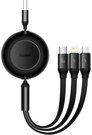 Baseus Bright Mirror 3, USB 3-in-1 cable for micro USB / USB-C / Lightning 66W / 2A 1.1m (Black)