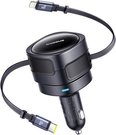 Baseus Enjoyment Max car charger with USB-C+Lightning cables 60W Black