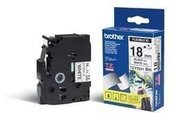 Brother TZ-EFX241, 18mm black on white flexible tape