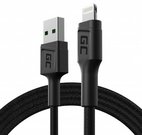 Cable USB-A for Lightning Green Cell GC PowerStream, 120cm for iPhone, iPad, iPod, quick charging