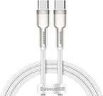 Cable USB-C to USB-C Baseus Cafule, 100W, 1m (white)