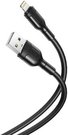 Cable USB to Lightning XO NB212, 2.1A 1m (black)