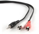 Cablexpert 1.5m, 3.5mm/2xRCA, M/M 1.5 m, Black, Red, White