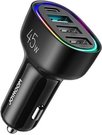 Car charger Joyroom JR-CL09, 4-port, 1x USB-C PD, 1x QC3.0 USB, 2x USB (black)