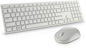 Dell Keyboard and Mouse KM5221W Pro Wireless, US, 2.4 GHz, White