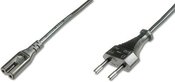 DIGITUS Power Cord, Euro - C7 M/F, 1.8m, H03VVH2-F 0.75qmm, black Digitus