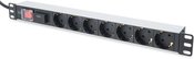Digitus 1U Aluminum PDU, rackmountable, 7x safety outlet 16A Plug, 250VAC 50/60Hz, switch, surge protection DN-95407 2 m