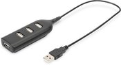 Digitus USB 2.0 Hub, 4-Port, Bus Powered 4 X USB A/F AT Connected Cable AB-50001-1