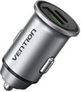 Dual Port Car Charger Vention FFBH0 USB A+C(18/20) Gray