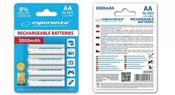 Esperanza Rechargeable Batteries AA 2000mAh 4pcs