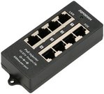 Extralink PoE Injector 4 ports in black case