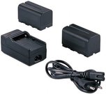 Falcon Eyes 2 x Battery NP-F750 + Battery Charger SP-CHG for LED Lamp