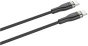FIXED Braided Cable USB-C/USB-C, 1,2m, 100W, Black