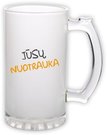 Frosted glass beer mug (500 ml)