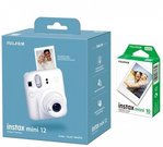 Мгновенная камера Fujifilm instax mini 12 CLAY WHITE+instax mini glossy (10pl)