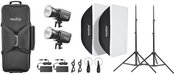 Godox Litemons LA300Bi Bi color LED Video Light 2 light kit (Black)
