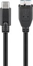 Goobay 67995 USB-C to micro-B 3.0 cable Round cable, SuperSpeed data transfer - The USB-C cable supports data transfer rates up to 5 Gbps - 10 times faster than USB 2.0; Quick charge function - USB-C charging cable for super-fast synchronisation and charging of USB-C enabled devices with a power of up to 15 W., 0.6 m, USB-C (male), micro-B 3.0, Black