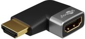 Goobay 72010 HDMI&trade; Angled Adapter 90&deg; Horizontal, 8K @ 60 Hz, Gold-Plated, Black, Silver | Goobay