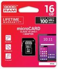 GOODRAM microSDHC 16GB Class 10 UHS-I + adapter