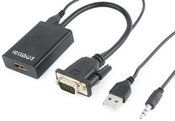 I/O ADAPTER VGA TO HDMI/A-VGA-HDMI-01 GEMBIRD