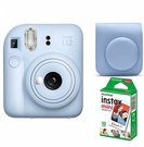 Мгновенная камера Fujifilm instax mini 12 PASTEL BLUE+instax mini glossy (10pl)+оригинальный чехол