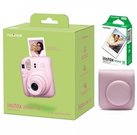 Fujifilm Instax Mini 12 camera Blossom Pink + Instax Mini Glossy (10pl) + чехол
