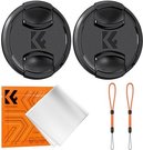 K&F Concept K&F 49MM Lens Caps Kit with K&F LOGO Caps*2+Anti-lost rope*2+vacuum cleaning cloth*1