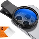K&F Concept K&F 52MM universal mobile phone holder, equipped with CPL filter, lens coating, +1pc vacuum cleaning