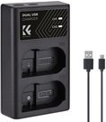 K&F Concept K&F EN-EL15 Digital Camera Dual Channel Charger with type c Charging Cable